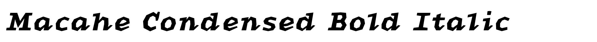 Macahe Condensed Bold Italic image
